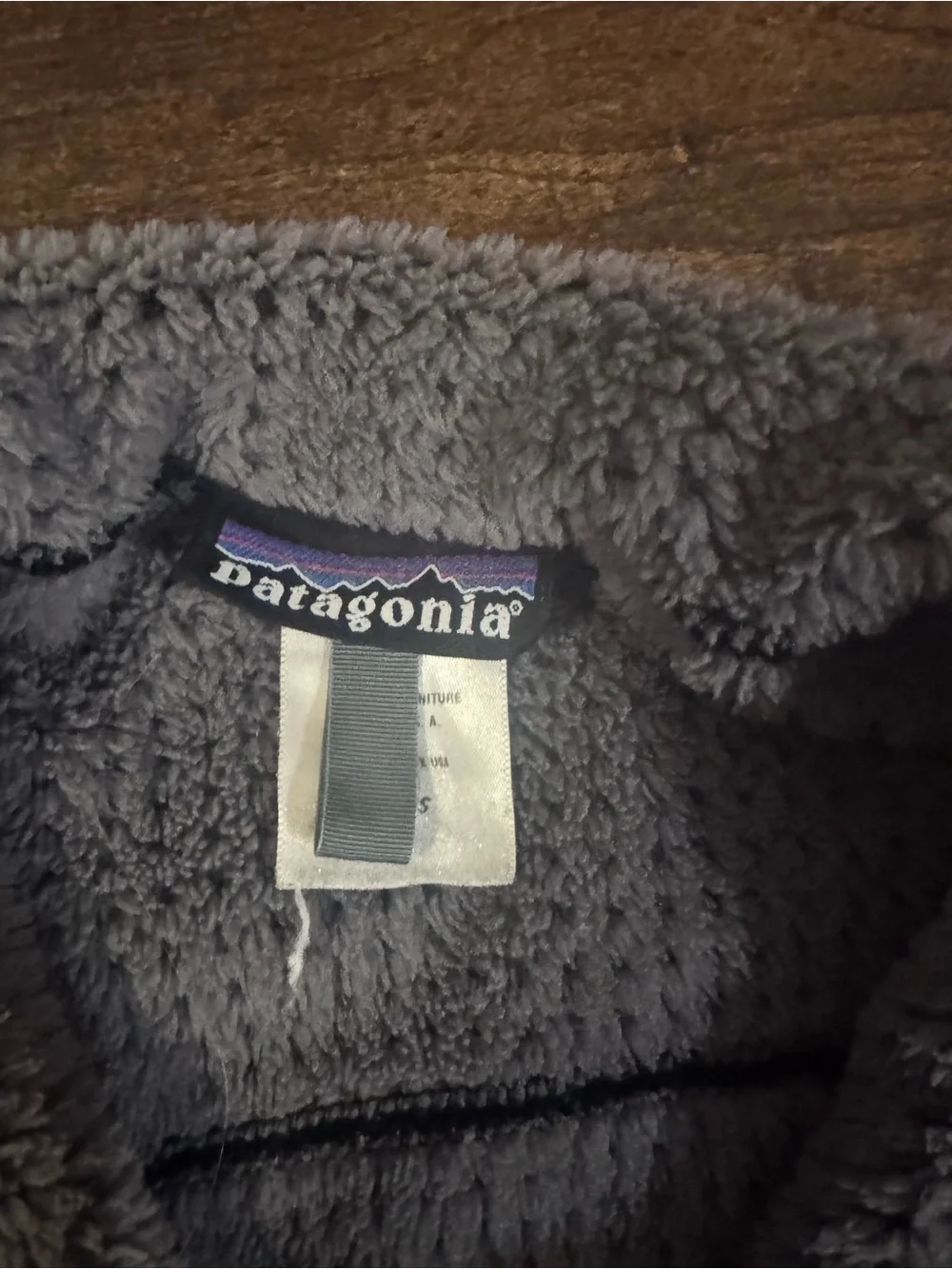 Patagonia Vintage Men’s Black Full Zip Fleece Jacket Stand-Up Collar Medium
